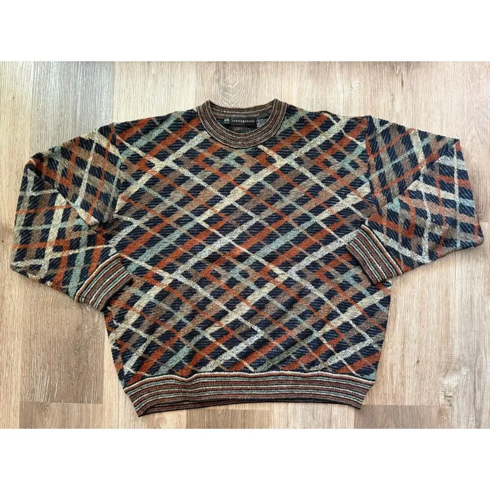 Vintage Jhane Barnes Geometric Artwear Sweater multicolor 90s sz XL